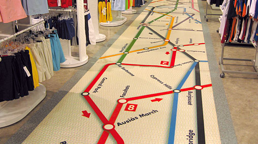 U-Bahnplan im Kaufhaus - Spanien
